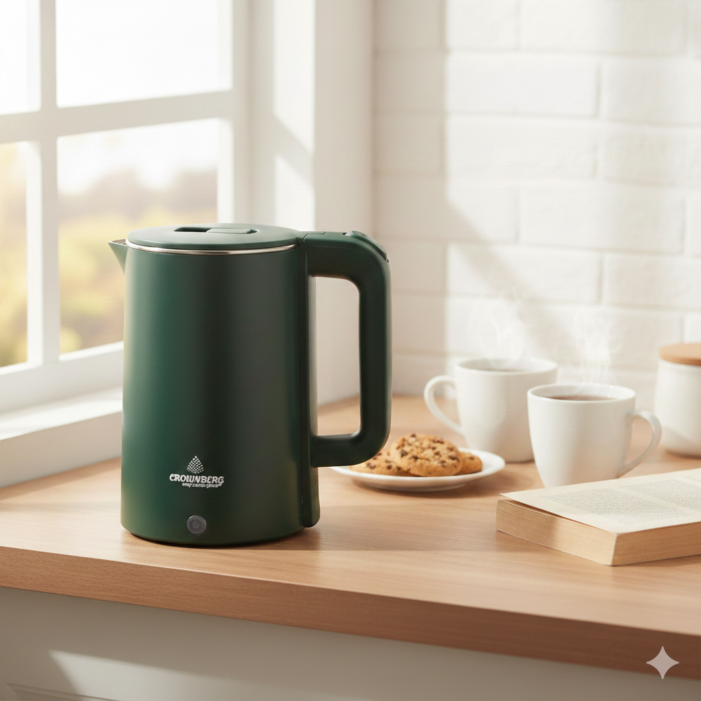 Електрочайник Crownberg CB-2845 дисковий 1.8л 1800Вт Green