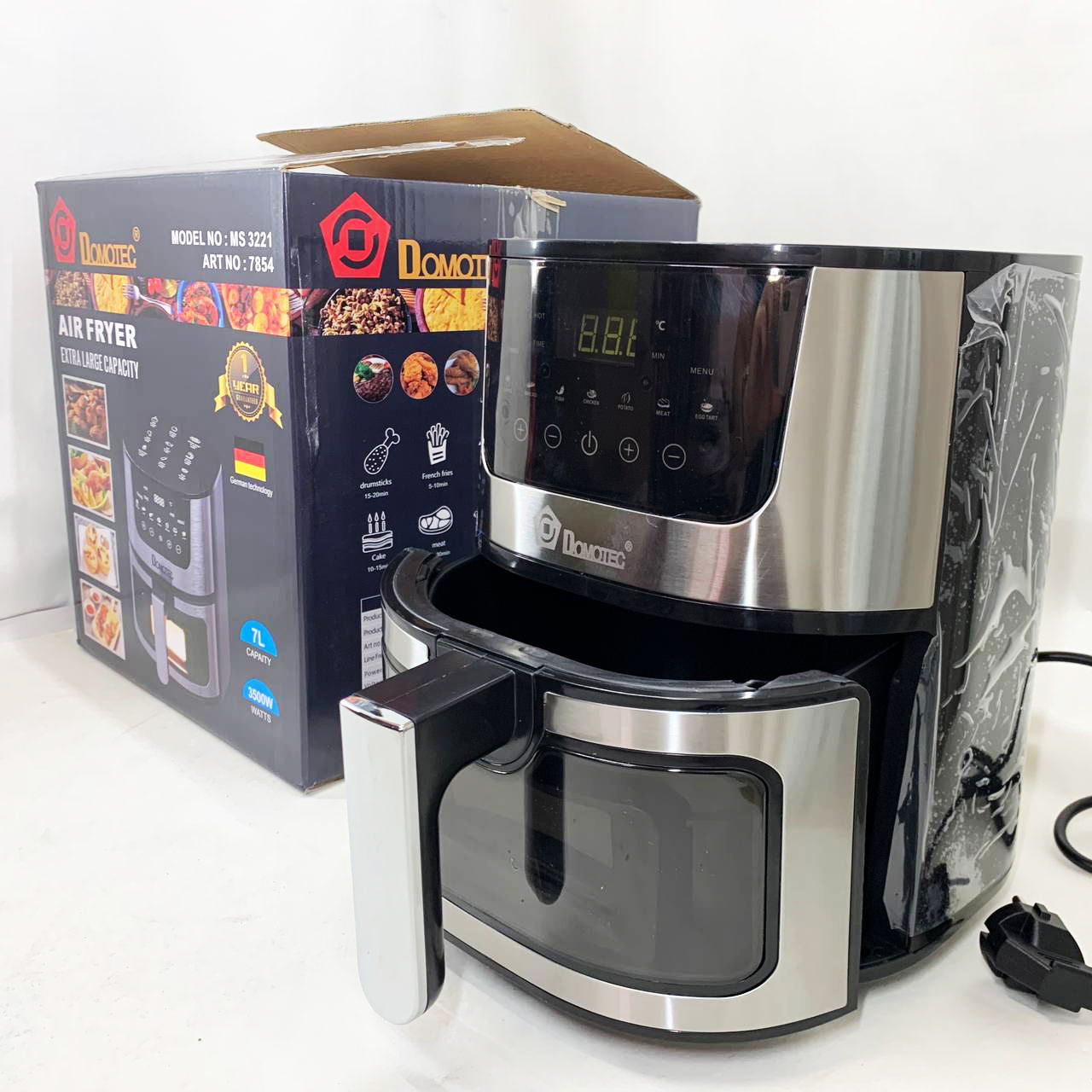 Аерофритюрка для смаження без масла Domotec MS-3221 3500 Вт 7 л - Зображення 6