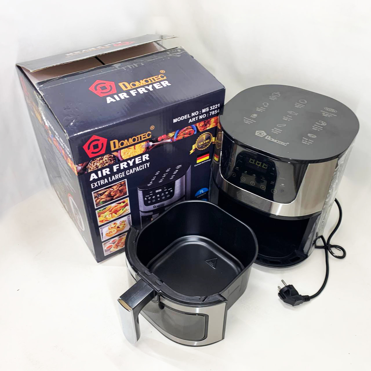 Аерофритюрка для смаження без масла Domotec MS-3221 3500 Вт 7 л - Зображення 3