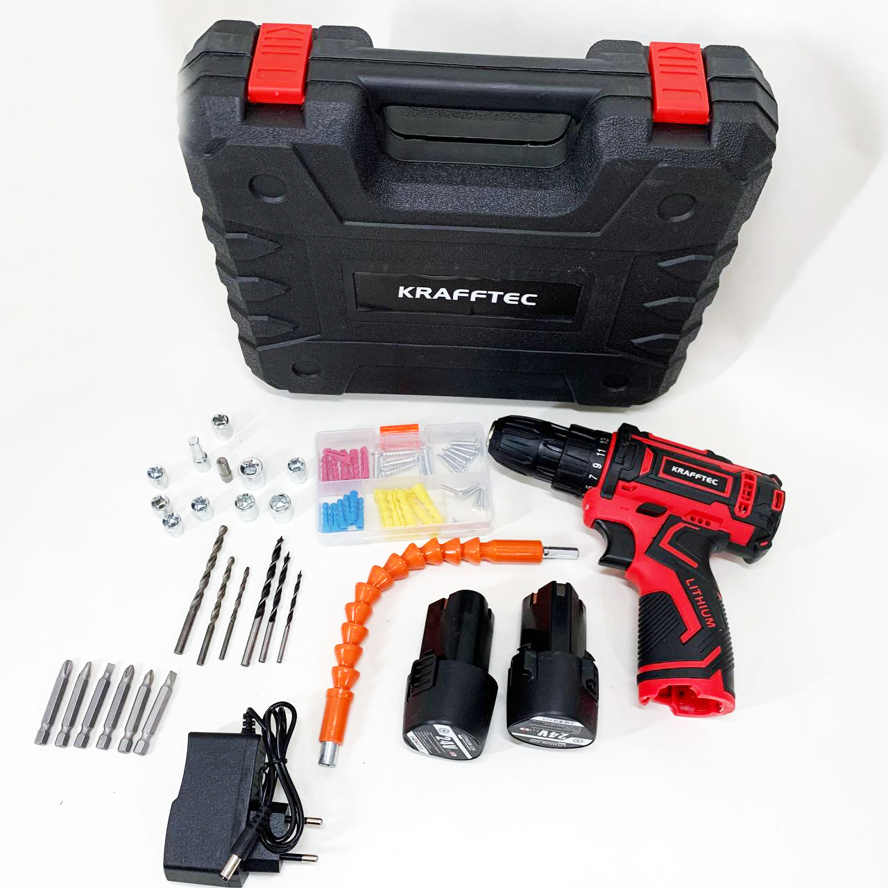 Акумуляторний шуруповерт із насадками KRAFFTEC 24V - Зображення 5