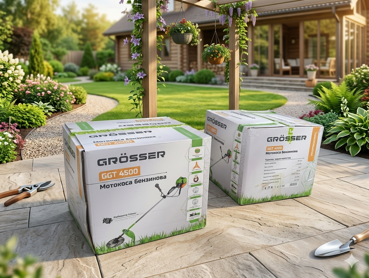Бензокоса GRÖSSER GGT 4500 — це потужний садовий інструмент, який належить до сегмента напівпрофесійної техніки. - Зображення 9