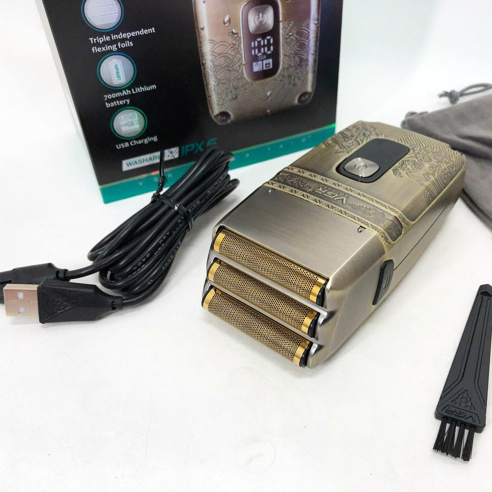 Професійна електробритва Шейвер VGR V-335 Shaver з трьома ножовими блоками, бритва для бороди