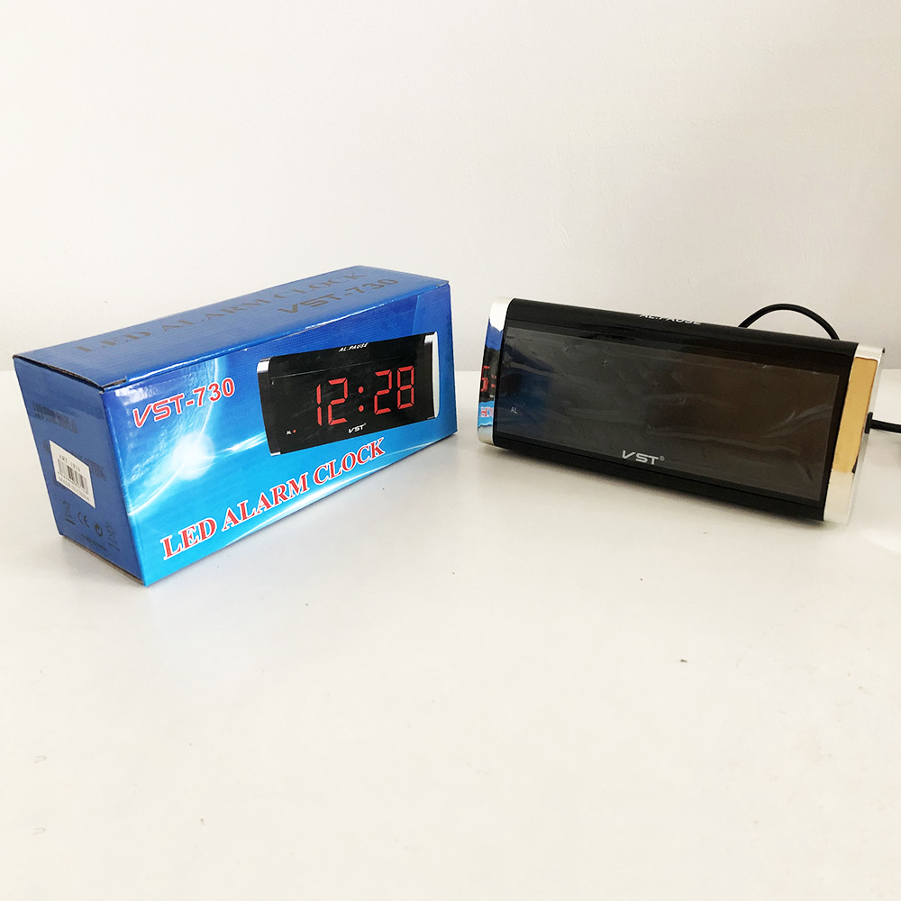 Електронний Годинник VST-730-4 green, цифровий настільний мережевий годинник, led alarm clock з будильником - Зображення 5