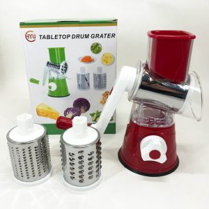 Grater Kitchen Master Терка для овочів та фруктів 3 насадки. Колір: червоний