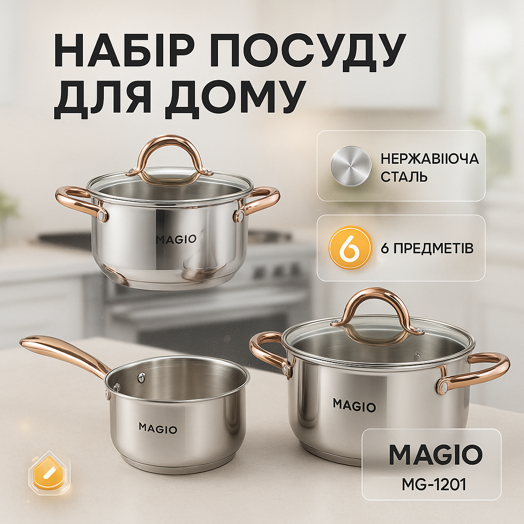 Набір посуду MAGIO MG-1201 - Зображення 2
