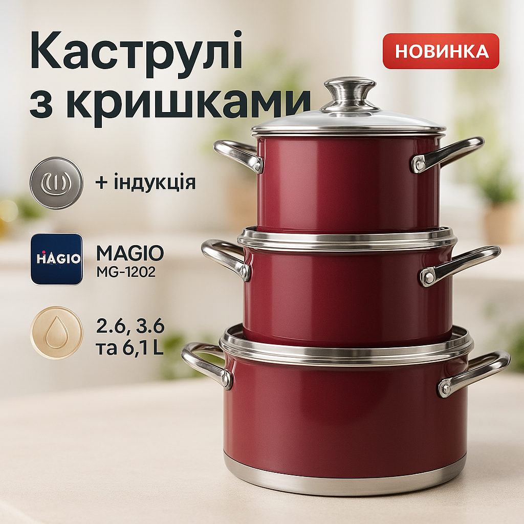 Набір посуду MAGIO MG-1202 - Зображення 3