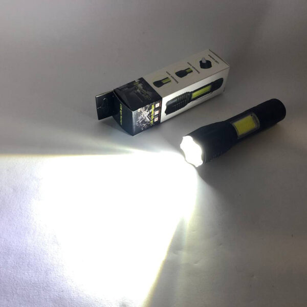 Ліхтарик акумуляторний ручний Bailong BL-29 діод T6 + COB зарядка від USB, ліхтарик led, водонепроникний - Зображення 6