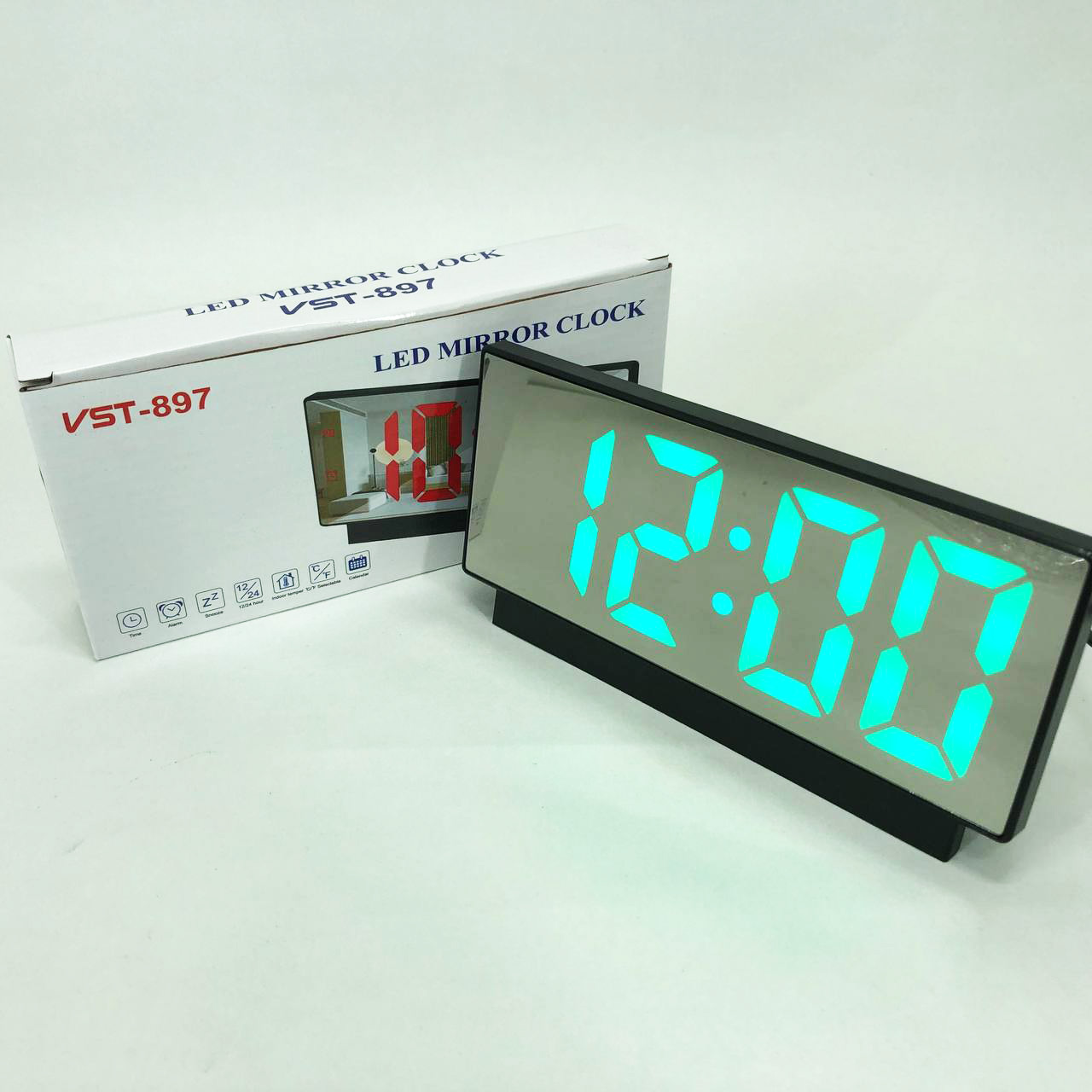 Електронні настільні LED годинники від USB VST-897-4 з будильником та термометром - Зображення 4