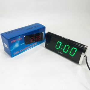 Електронний Годинник VST-730-4 green, цифровий настільний мережевий годинник, led alarm clock з будильником