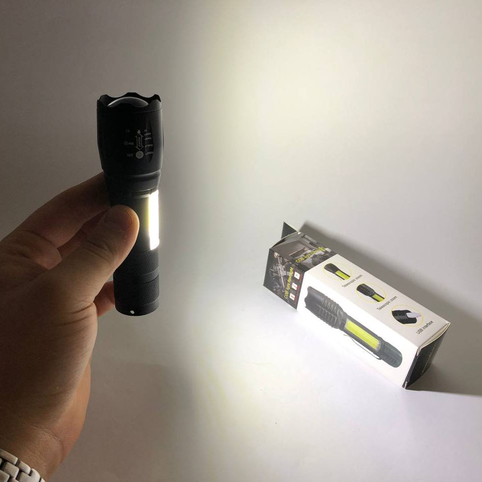 Ліхтарик акумуляторний ручний Bailong BL-29 діод T6 + COB зарядка від USB, ліхтарик led, водонепроникний - Зображення 4