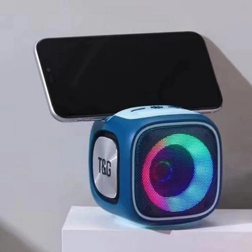 Портативна Bluetooth колонка TG359 7W з підсвічуванням RGB, акумуляторна колонка для музики. Колір: синій - Зображення 2