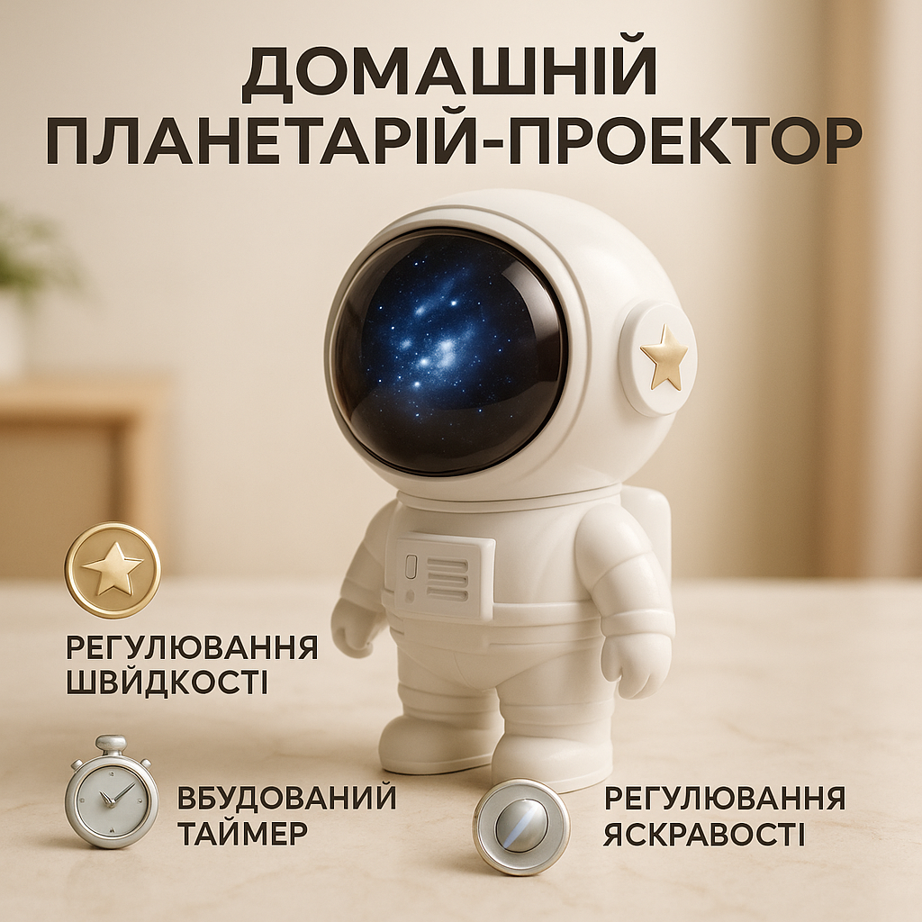Ночник Проектор Астронавт зоряного неба та галактики Космонавт 8 режимів з пультом ДК - Зображення 5