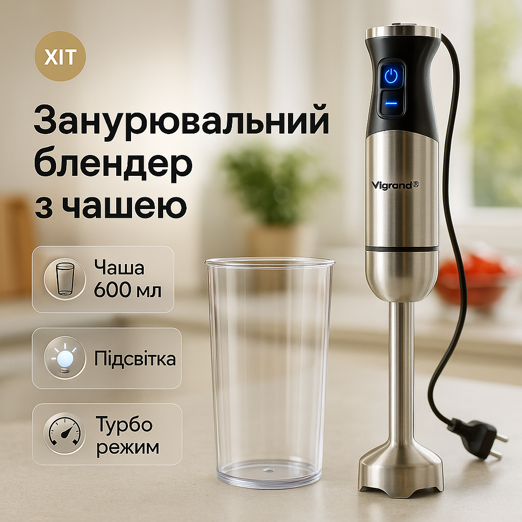 Блендер занурювальний VILGRAND VBH12010 - Зображення 2