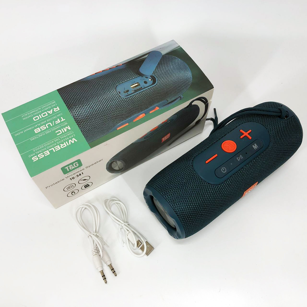 Портативна колонка Bluetooth TG341 зі шнурком, Бездротова колонка портативна потужна. Колір: синій - Зображення 7