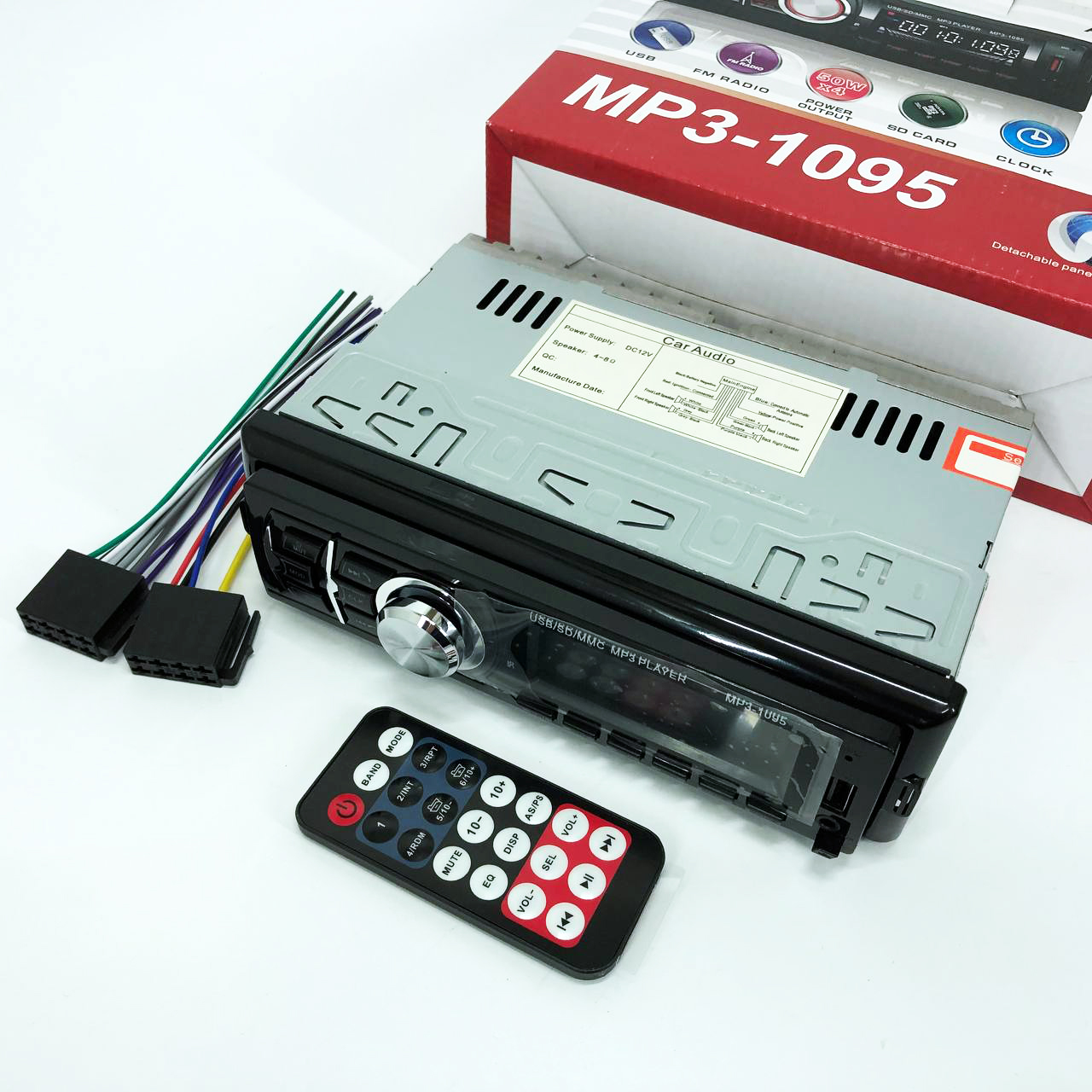 Автомагнітола MP3 1095/7336 BT ISO зі знімною панеллю 1DIN 4х50Вт, Автомагнітола стерео звук - Зображення 4
