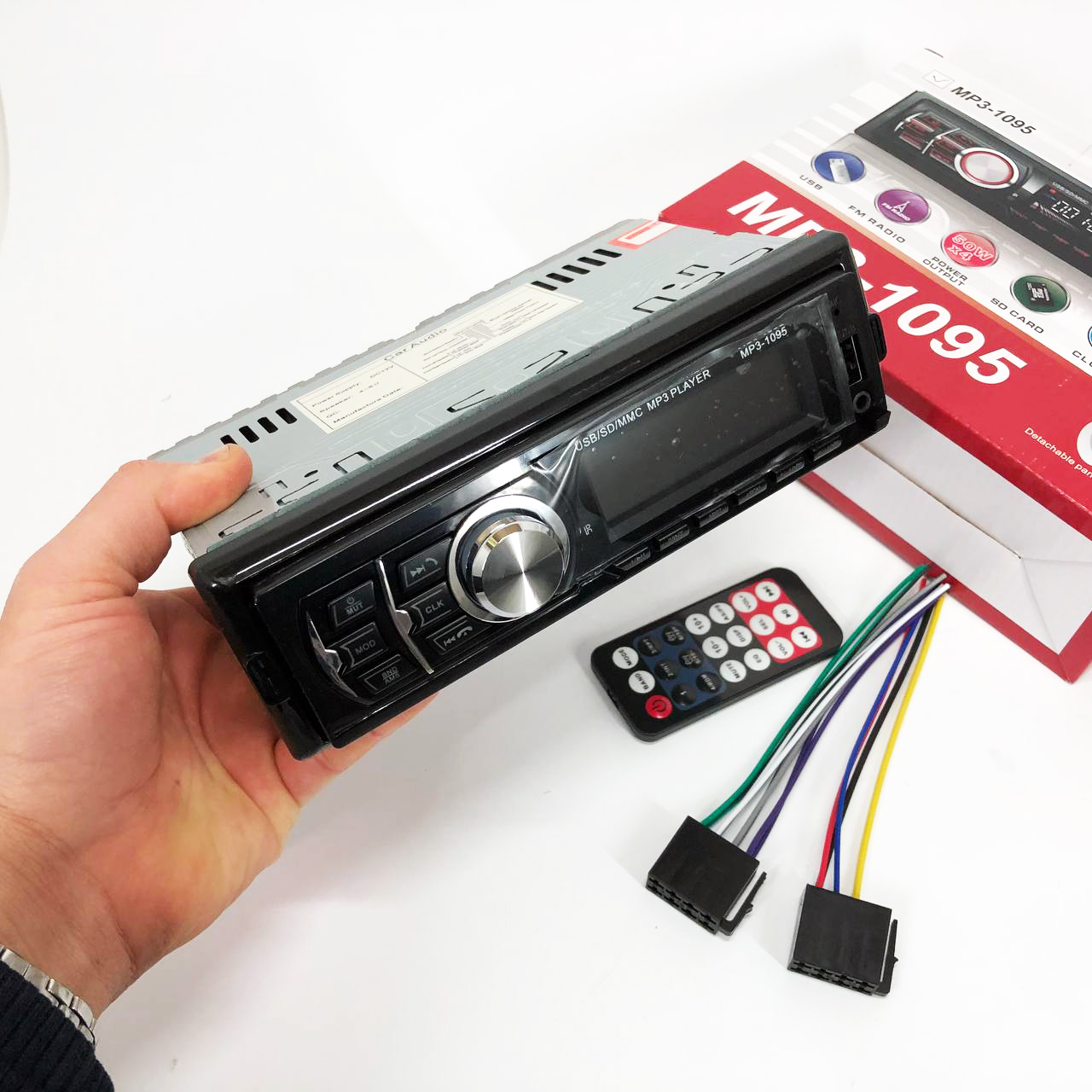 Автомагнітола MP3 1095/7336 BT ISO зі знімною панеллю 1DIN 4х50Вт, Автомагнітола стерео звук - Зображення 2
