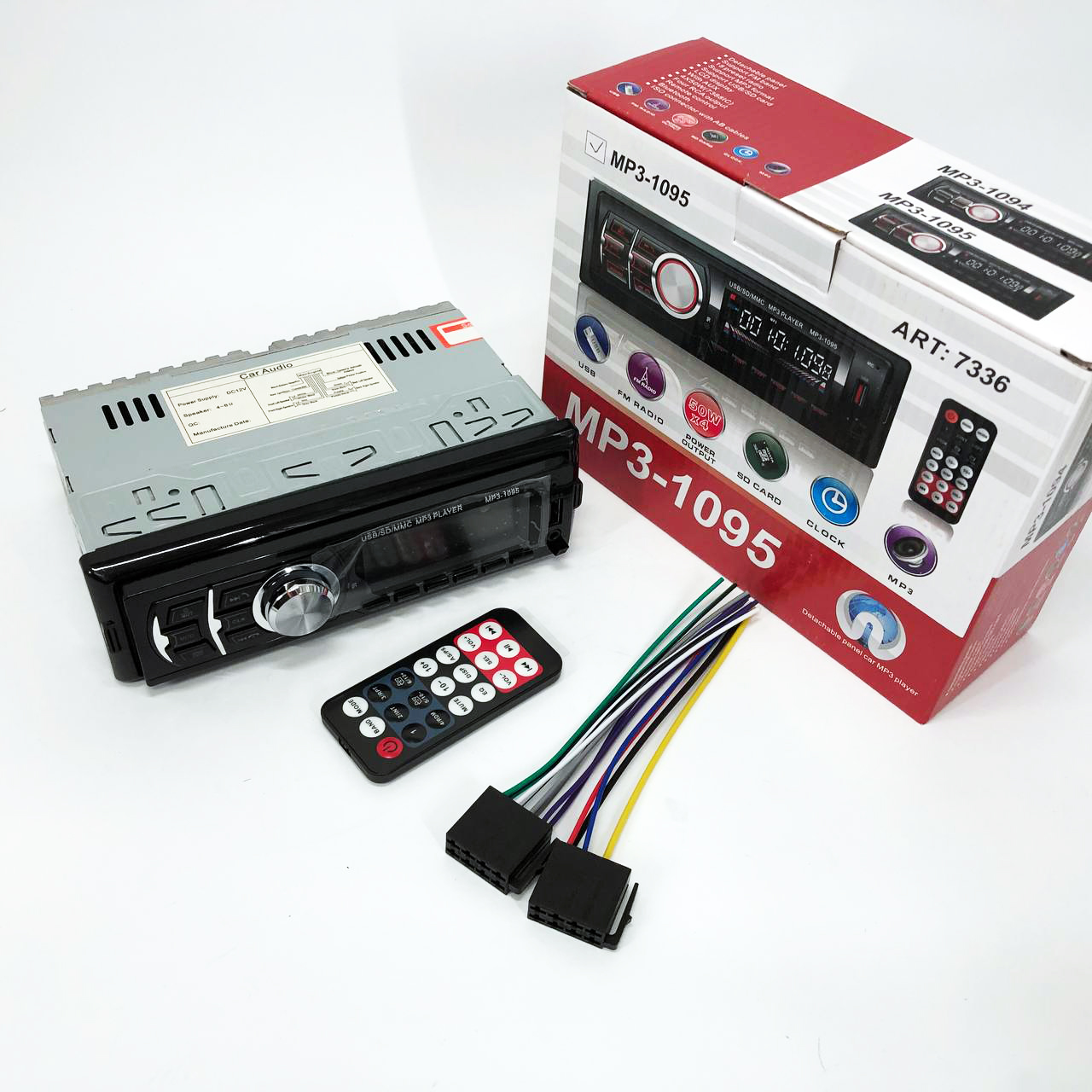 Автомагнітола MP3 1095/7336 BT ISO зі знімною панеллю 1DIN 4х50Вт, Автомагнітола стерео звук - Зображення 5