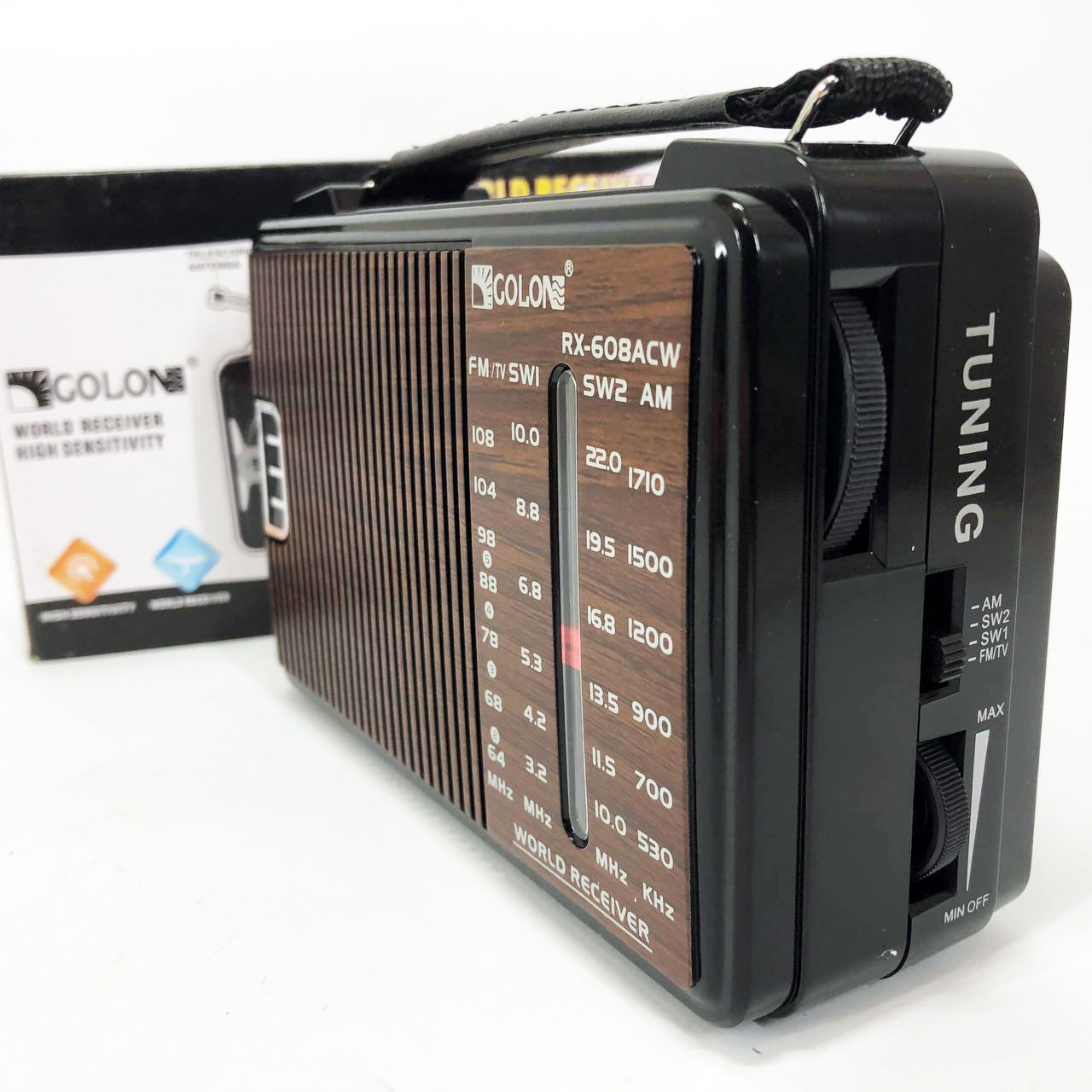 Радіоприймач GOLON RX-608 всехвильовий на батарейках + підтримка USB/microSD/MP3/WMA - Зображення 8