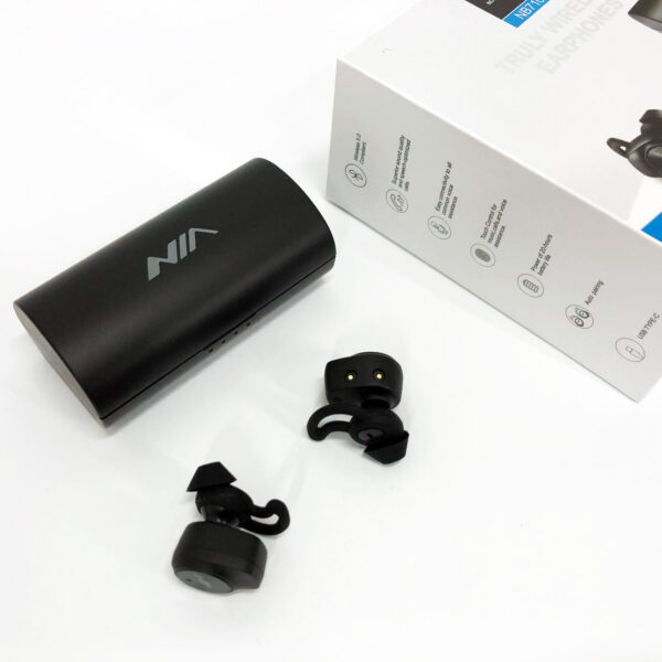 Навушники Bluetooth NIA NB710 з кейсом чорні бездротові, Навушники для тренувань сенсорні бездротові - Зображення 4