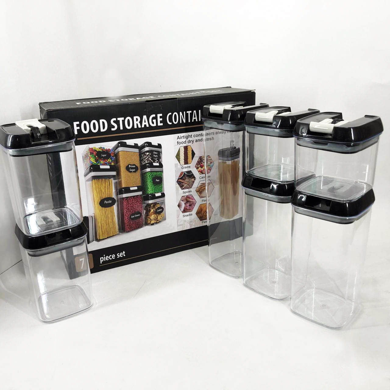 Набір контейнерів для їжі FOOD Storage Container Set на клямках із ущільнювачем із 7 предметів - Зображення 6