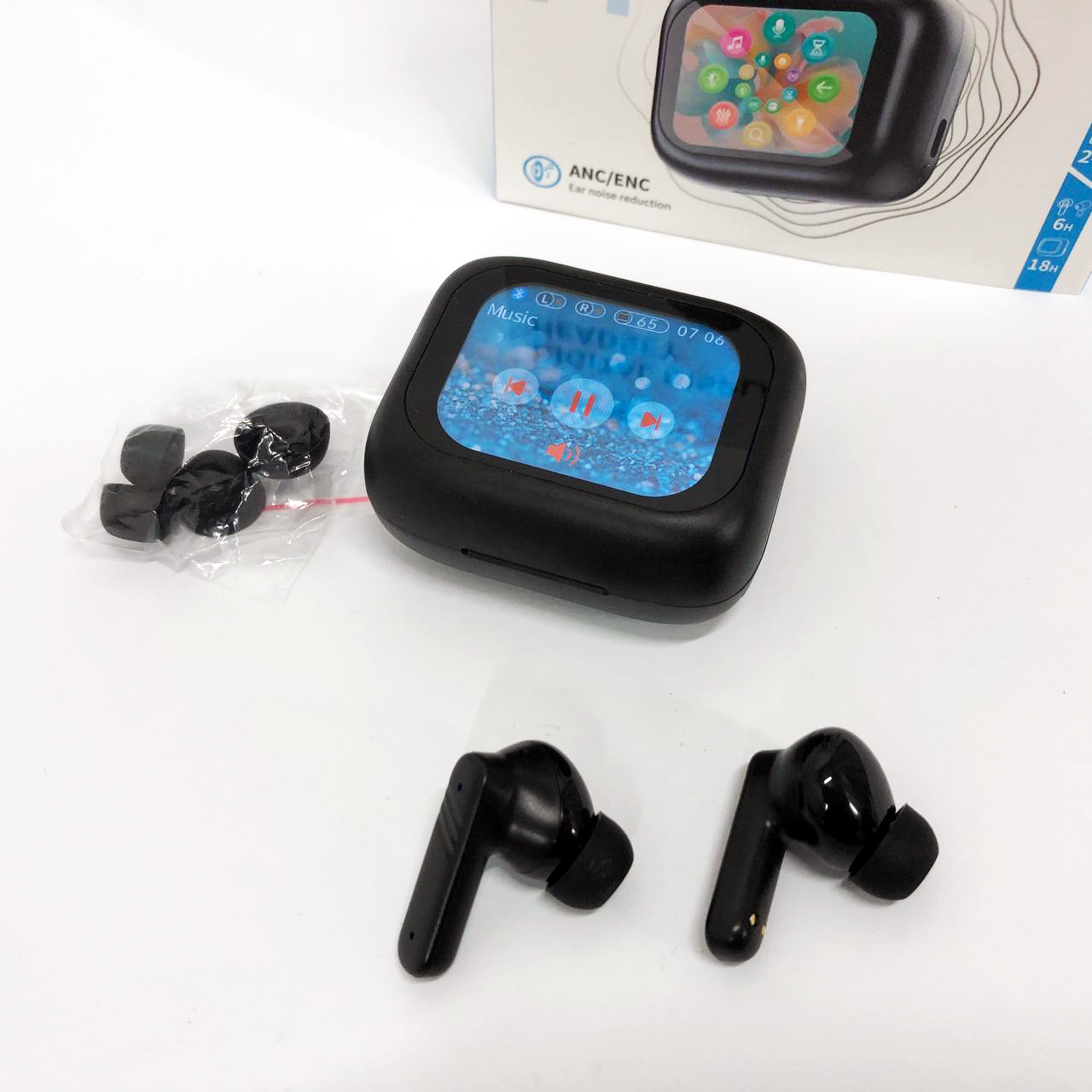 Бездротові навушники LX-10 TWS Earbuds з LED дисплеєм Bluetooth бездротові навушники затички. Колір: чорний - Зображення 5
