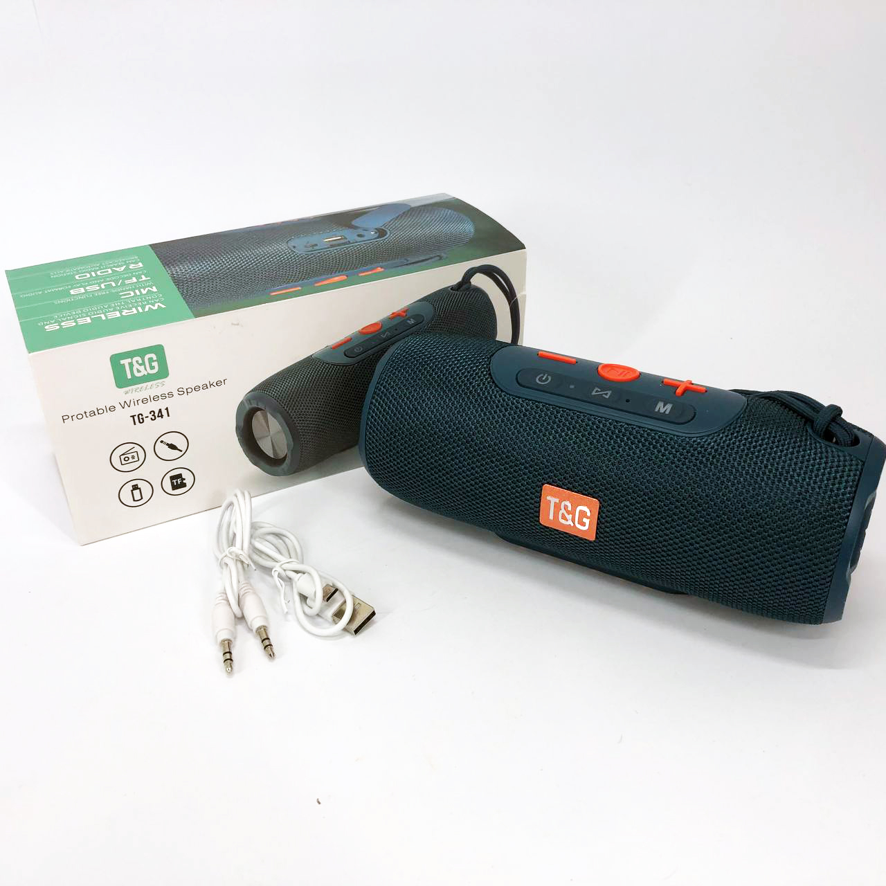 Портативна колонка Bluetooth TG341 зі шнурком, Бездротова колонка портативна потужна. Колір: синій - Зображення 5