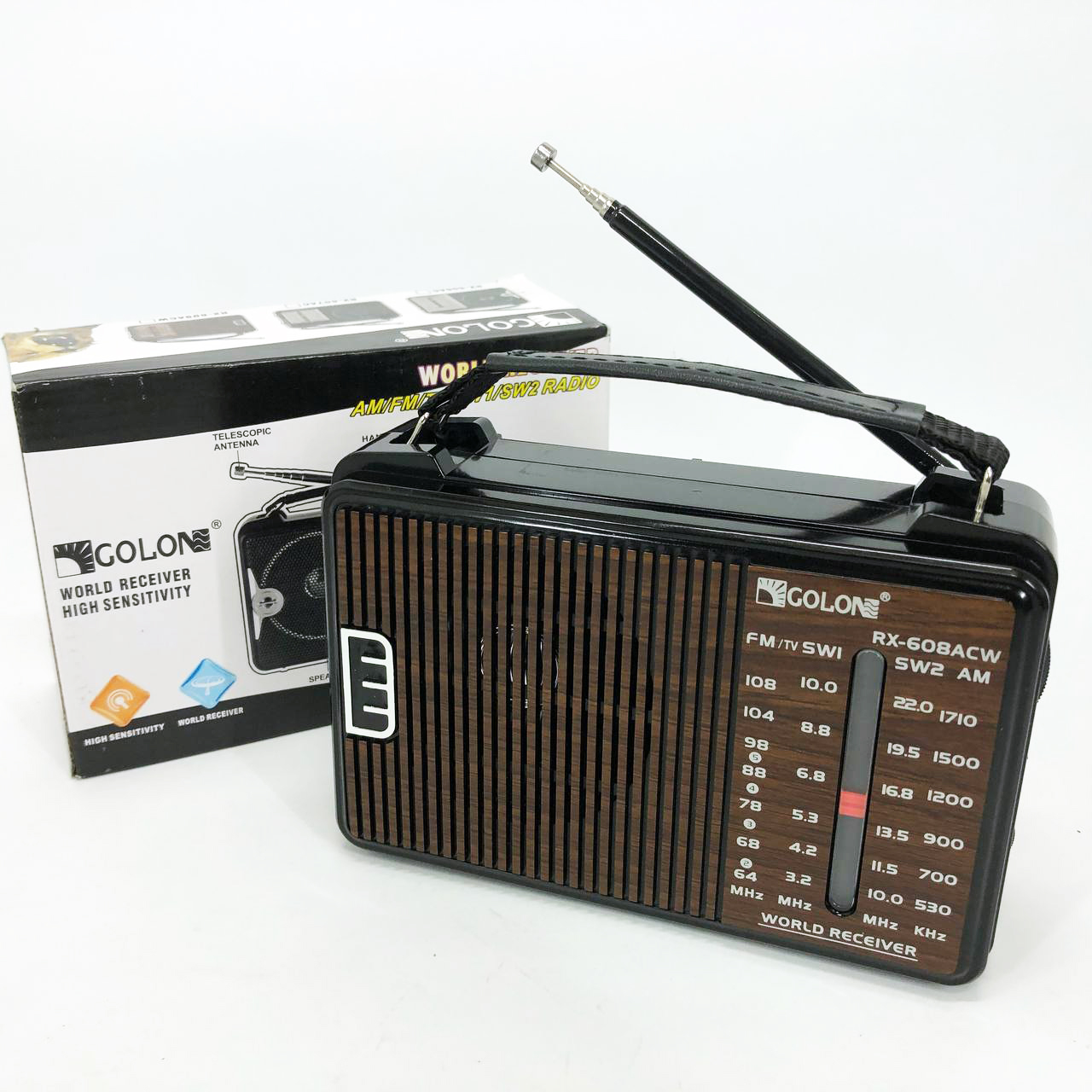 Радіоприймач GOLON RX-608 всехвильовий на батарейках + підтримка USB/microSD/MP3/WMA - Зображення 5