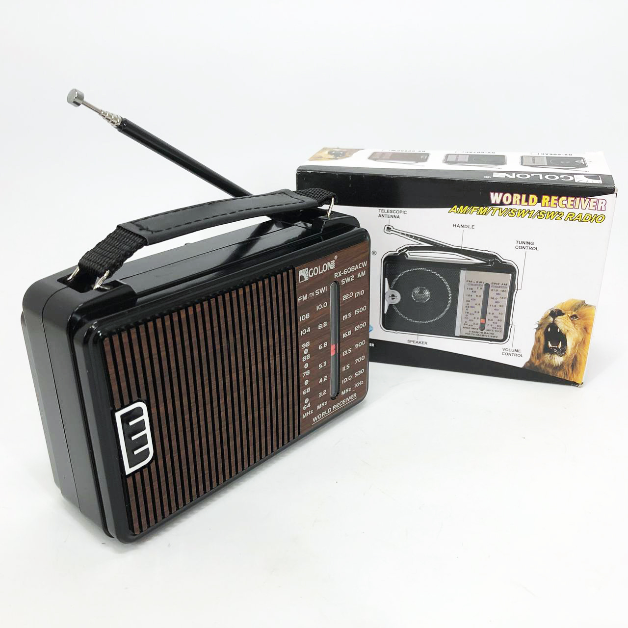 Радіоприймач GOLON RX-608 всехвильовий на батарейках + підтримка USB/microSD/MP3/WMA - Зображення 7