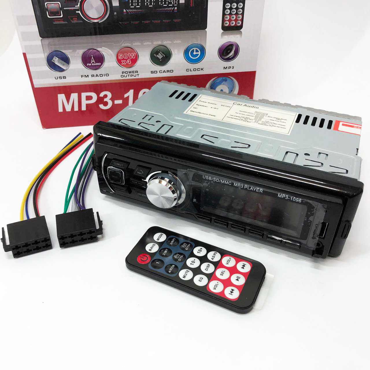 Автомагнітола MP3-1096 BT ISO зі знімною панеллю 4х50W, Магнітофон для машини авто автомобіля - Зображення 8