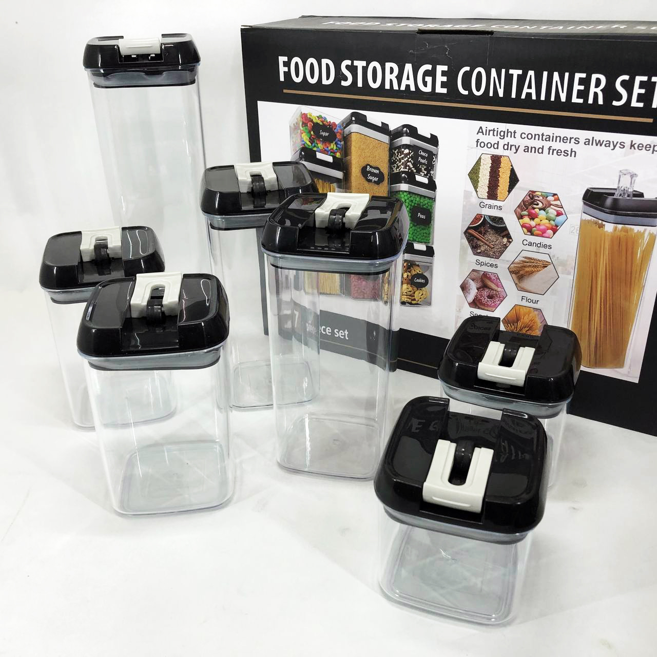 Набір контейнерів для їжі FOOD Storage Container Set на клямках із ущільнювачем із 7 предметів - Зображення 7