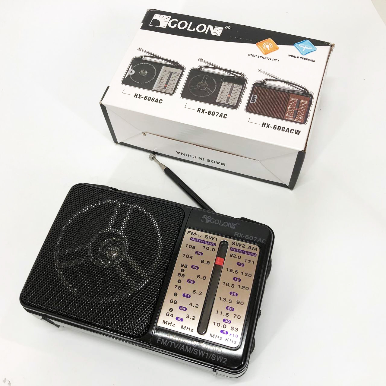 Портативний радіоприймач всехвильовий GOLON RX-607 AC, переносний приймач FM, FM-приймачі - Зображення 5