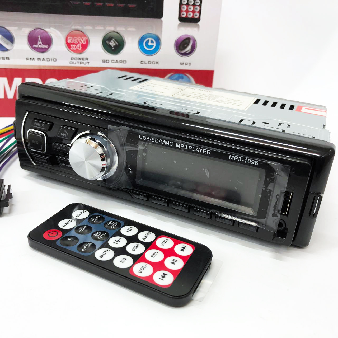Автомагнітола MP3-1096 BT ISO зі знімною панеллю 4х50W, Магнітофон для машини авто автомобіля - Зображення 6