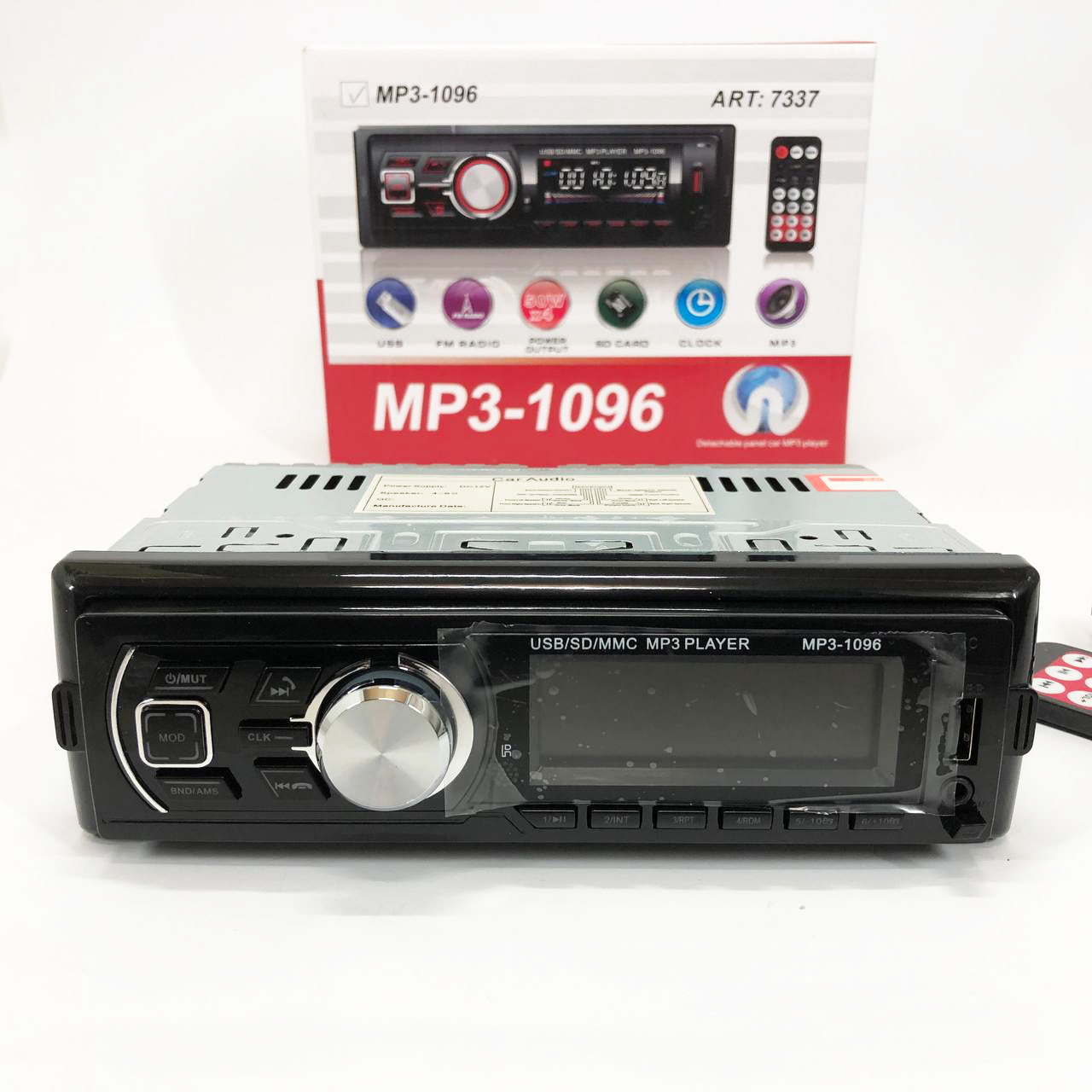 Автомагнітола MP3-1096 BT ISO зі знімною панеллю 4х50W, Магнітофон для машини авто автомобіля - Зображення 9