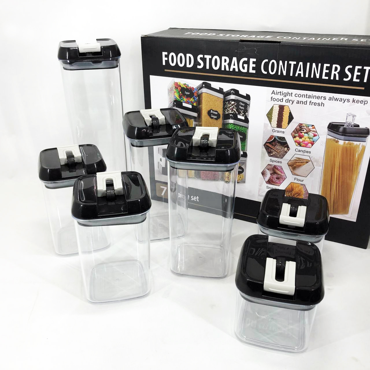 Набір контейнерів для їжі FOOD Storage Container Set на клямках із ущільнювачем із 7 предметів - Зображення 5