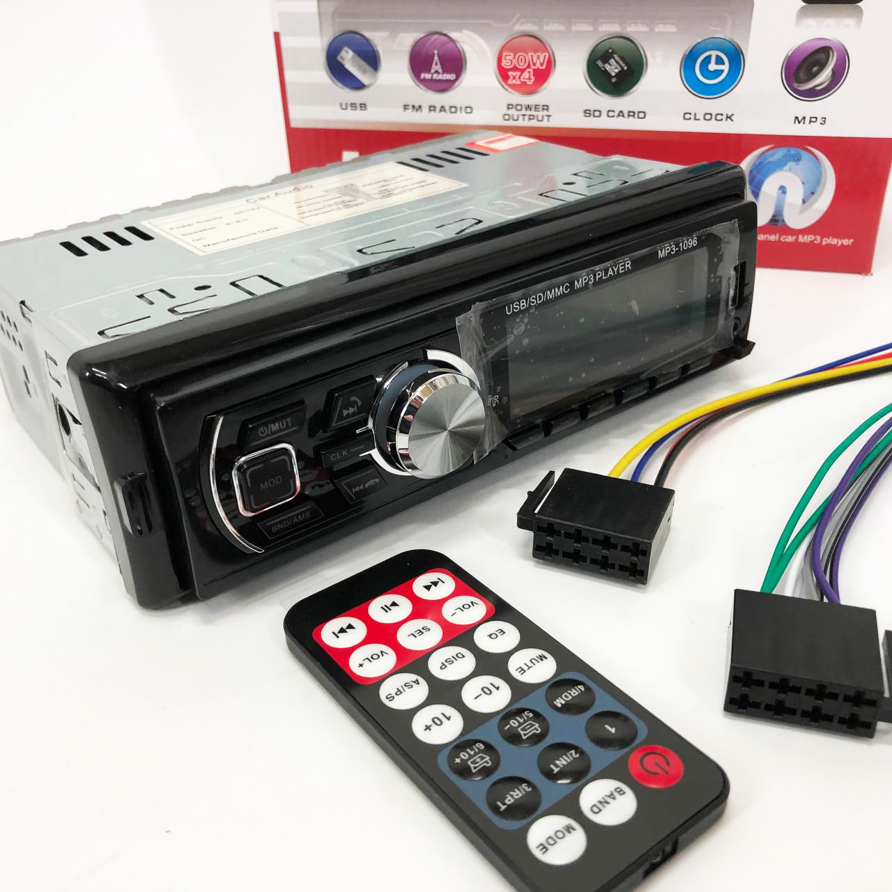 Автомагнітола MP3-1096 BT ISO зі знімною панеллю 4х50W, Магнітофон для машини авто автомобіля - Зображення 3
