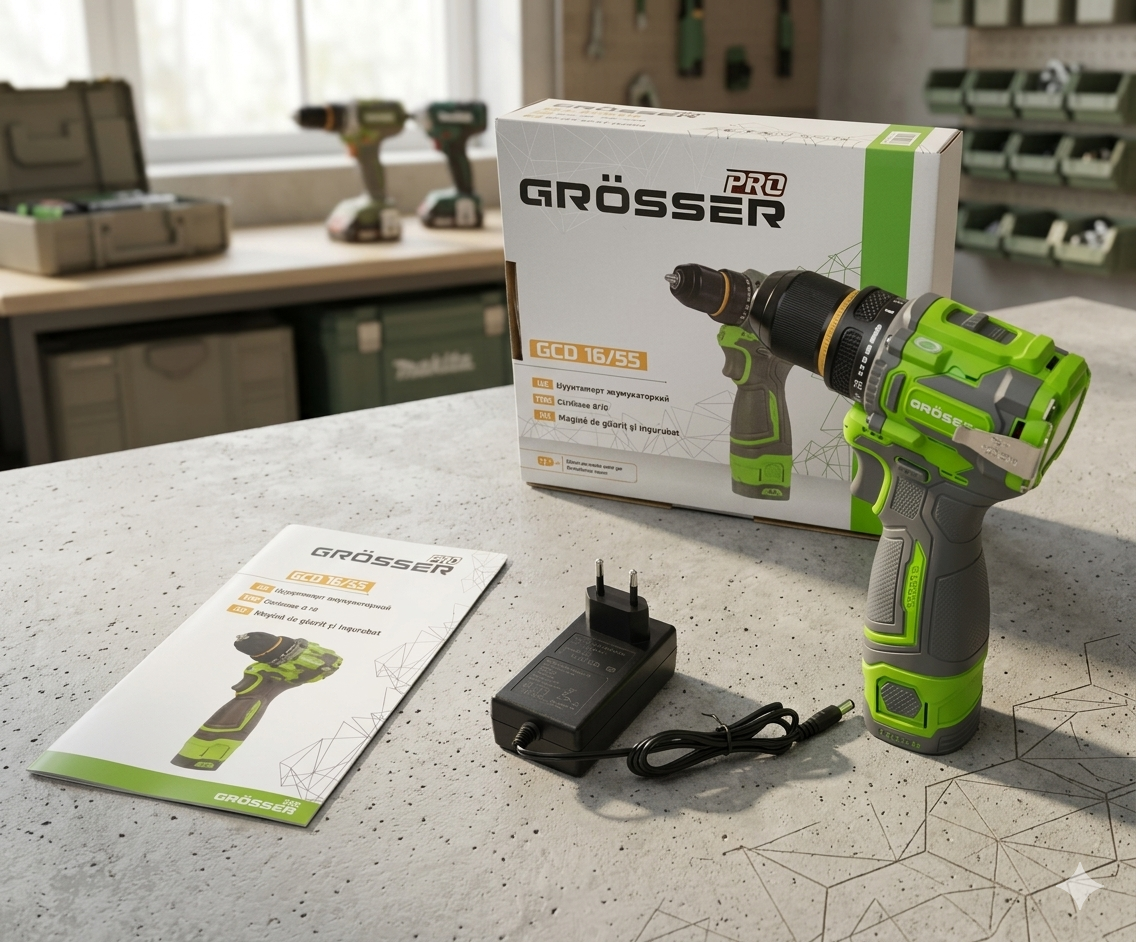 Шуруповерт Grosser GCD 16/55 PRO - Зображення 8