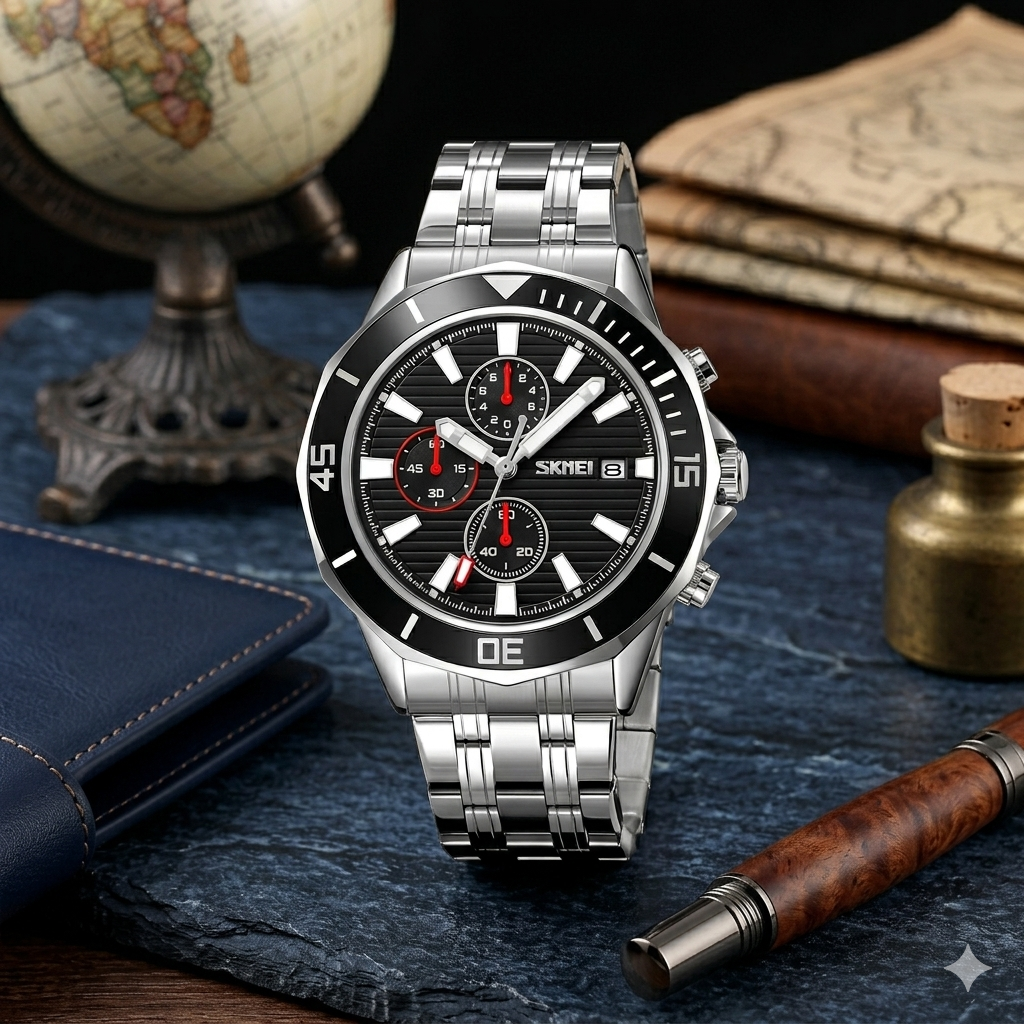 Годинник наручний чоловічий SKMEI 9335SIBK - Зображення 2