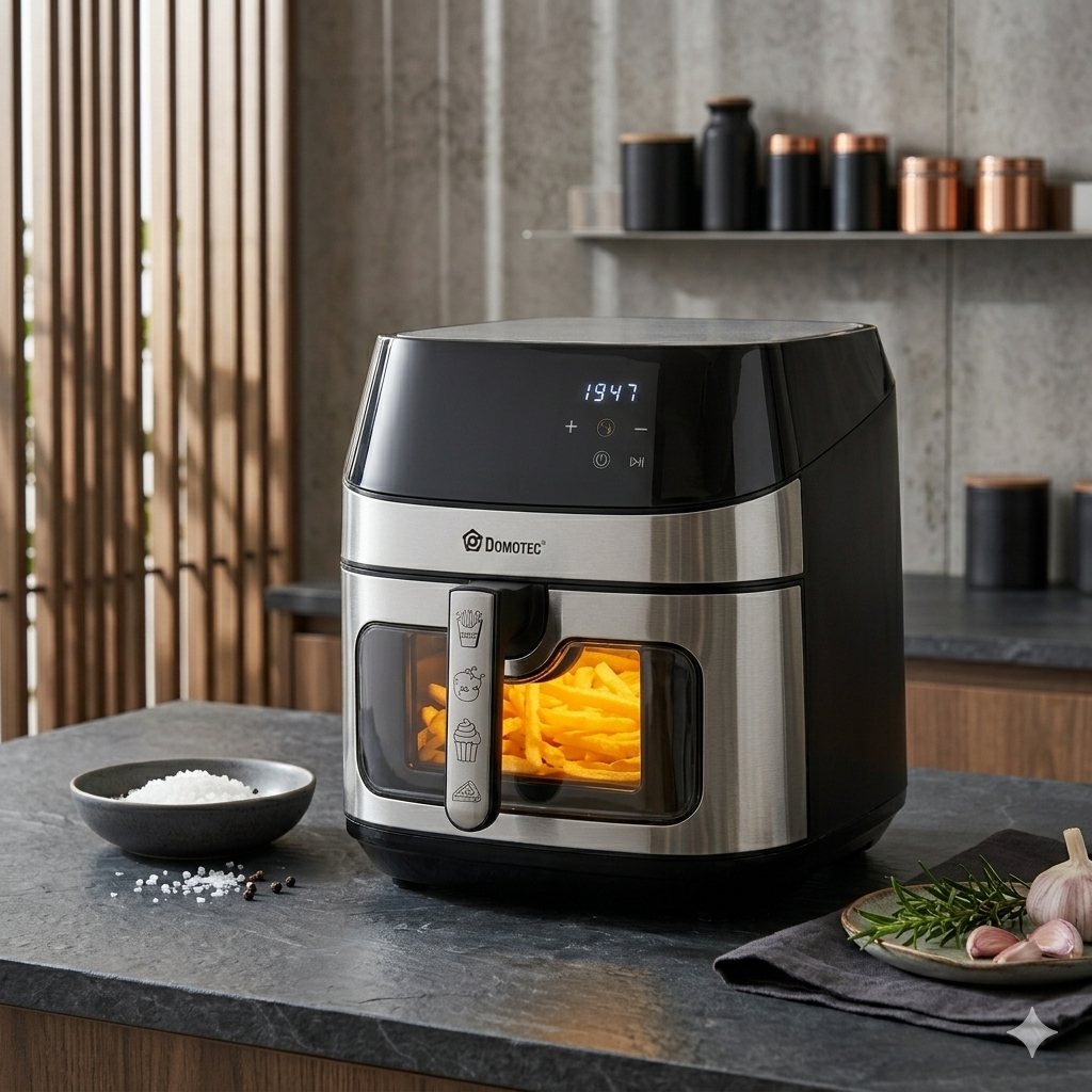 Фритюрниця без олії Domotec MS-3222 Аерофритниця 7 л 3500W Аерогриль Сенсорна Мультипіч