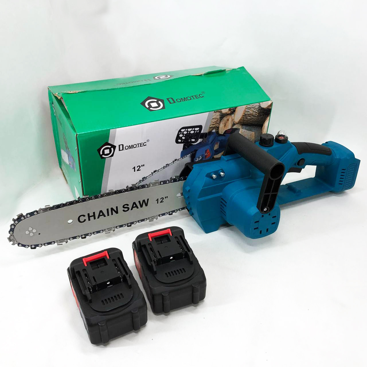 Акумуляторна ланцюгова пила Chain Saw 12'' (30см) DOMOTEC Ланцюгова Пила на акумуляторах для дому - Зображення 4