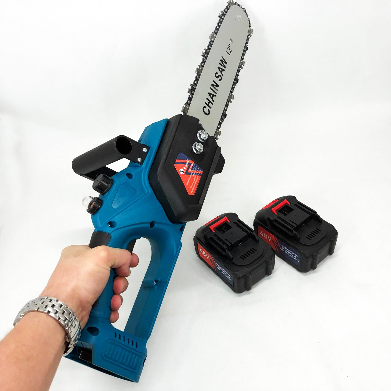 Акумуляторна ланцюгова пила Chain Saw 12'' (30см) DOMOTEC Ланцюгова Пила на акумуляторах для дому - Зображення 6