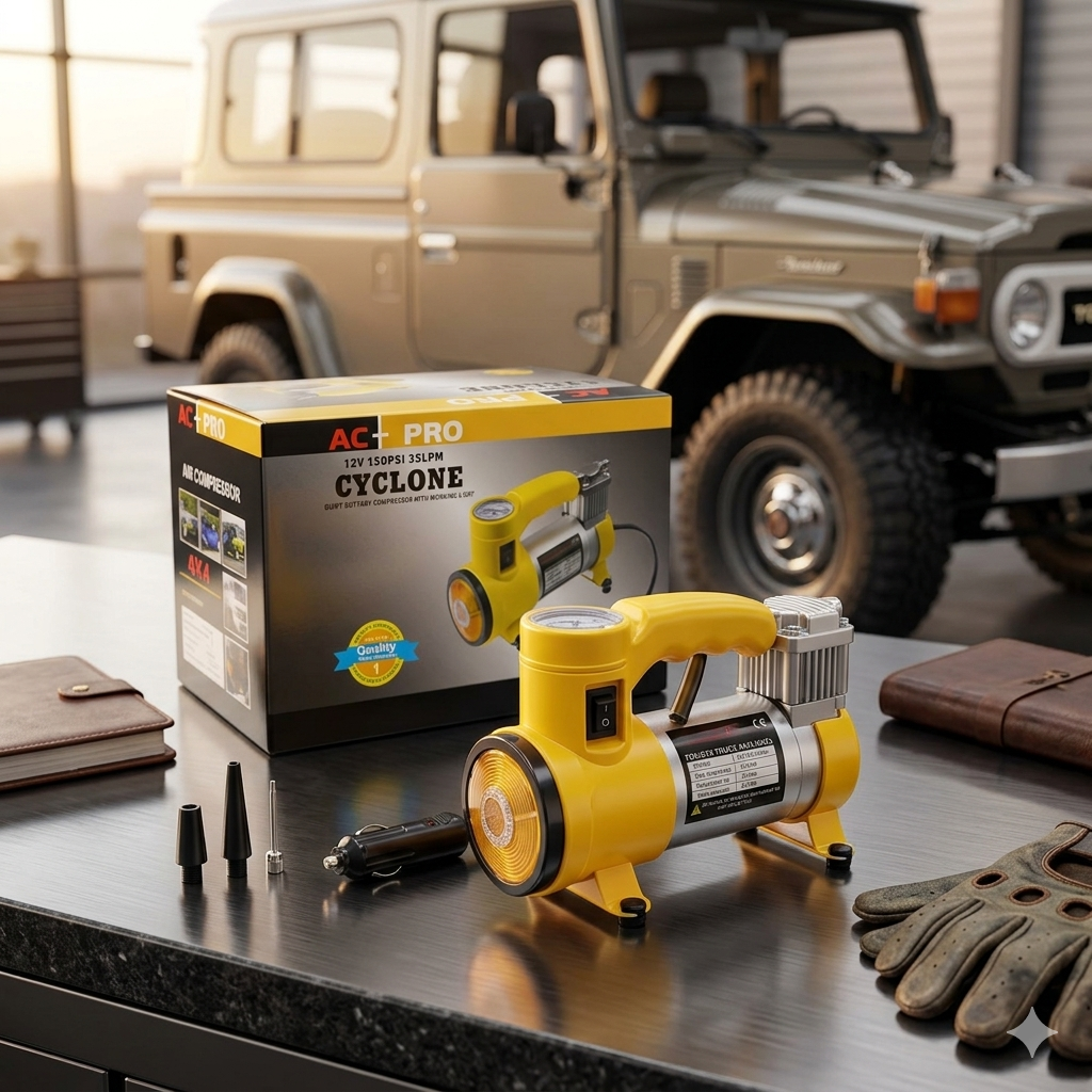 Автомобільний компресор Cyclone 12V 150PSI портативний - Зображення 4