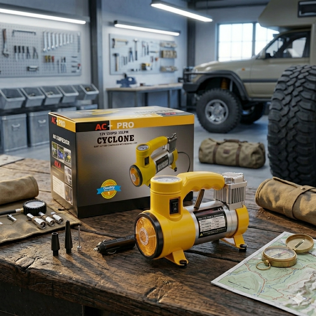 Автомобільний компресор Cyclone 12V 150PSI портативний - Зображення 2