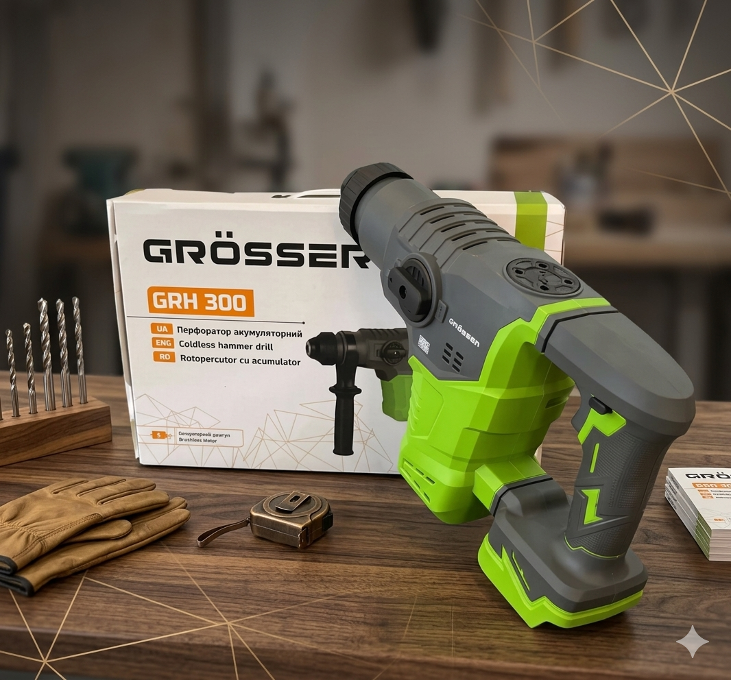 Акумуляторний перфоратор Grösser GRH 300:без акомулятора - Зображення 6