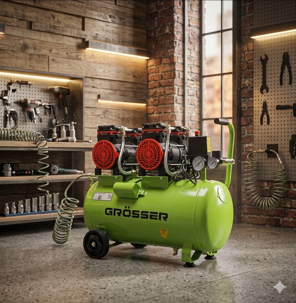 Безмасляний компресор Grösser GOC 50/2 OL (50 л) - Зображення 7