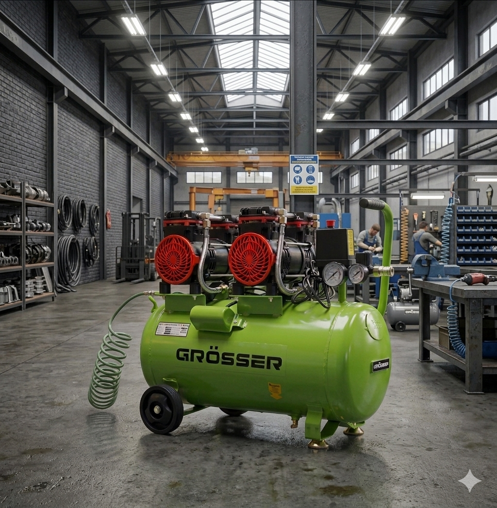 Безмасляний компресор Grösser GOC 50/2 OL (50 л) - Зображення 3