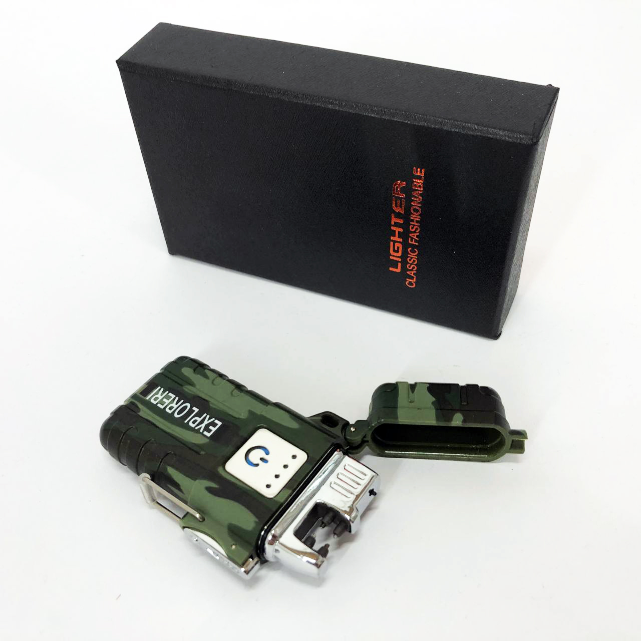 Запальничка імпульсна JL317 Explorer, Вітрозахисна запальничка, Запальничка юсб з гравіюванням - Зображення 8