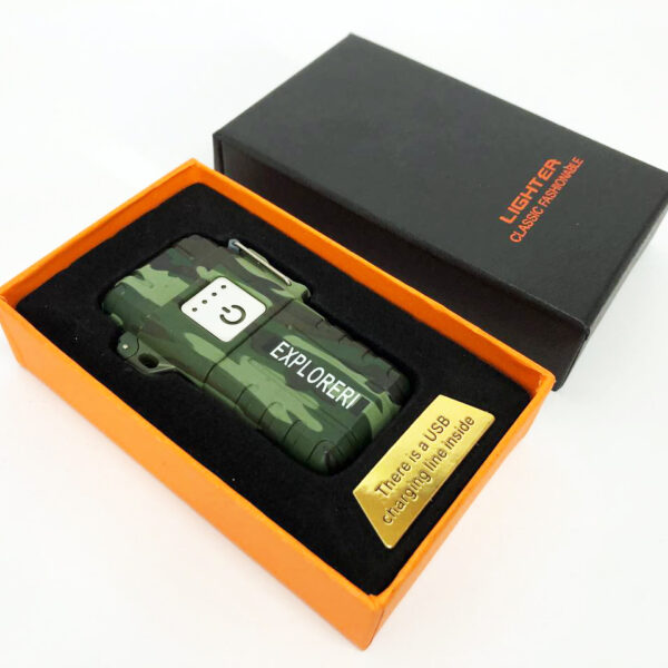 Запальничка імпульсна JL317 Explorer, Вітрозахисна запальничка, Запальничка юсб з гравіюванням - Зображення 4